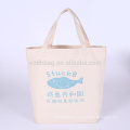 Eco-Friendly Reusable Printed Natural Color Grocery Cotton Canvas Shopping Tote Bag For Promotion